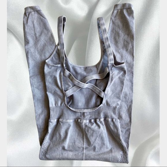 New! Free People Movement Good Karma Onesie in Ice Grey - Picture 4 of 9